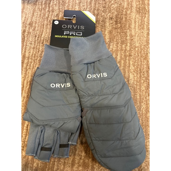 Orvis Pro‎ Insulated Convertible Mittens Fingerless Gloves XL $79 NWT - Picture 1 of 2